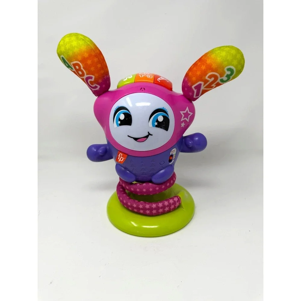 Fisher-Price DJ Bouncin Beats Interactive Musical Learning Toy with Lights‎ Pink